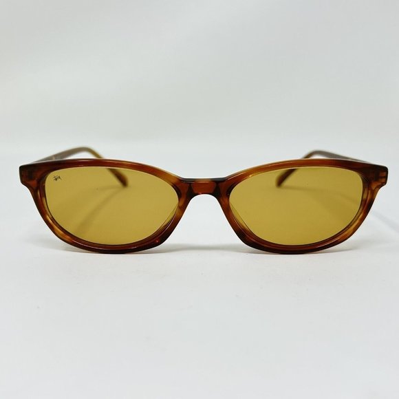 stussy eye gear Richie Sunglasses Tortoise Yellow Lenses Light Scratches - Picture 3 of 15